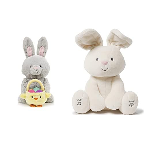 Baby GUND Flora The Bunny Animated Plush Stuffed Animal Toy, Cream, 12
