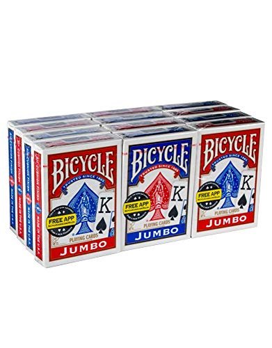 Bicycle Poker Standard Size Jumbo Face Index Playing Cards Blue