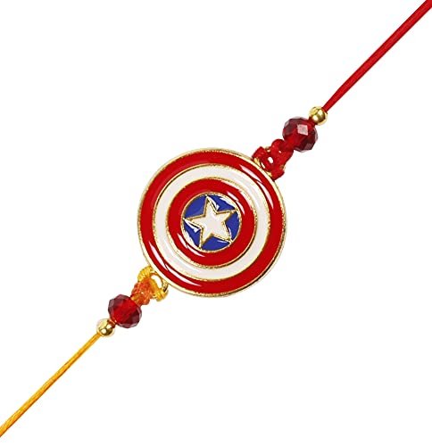 Captain America Super Hero Rakhi for Brother Men Raksha Bandhan Fancy Rakhi for Kids 