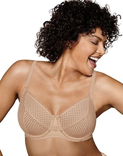 Playtex Women's Love My Curves Modern Curvy Unlined Full Coverage  Balconette Bra US4713, Champagne Shimmer, 42D - Imported Products from USA  - iBhejo