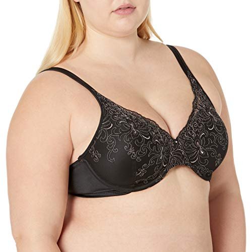 Playtex womens Love My Curves Feel Gorgeous Underwire Full Coverage Us4513  bras, Black/Warm Steel Combo, 40D US - Imported Products from USA - iBhejo
