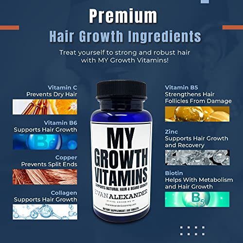 Evan Alexander Grooming My Growth Vitamins 60 Tablets Supports