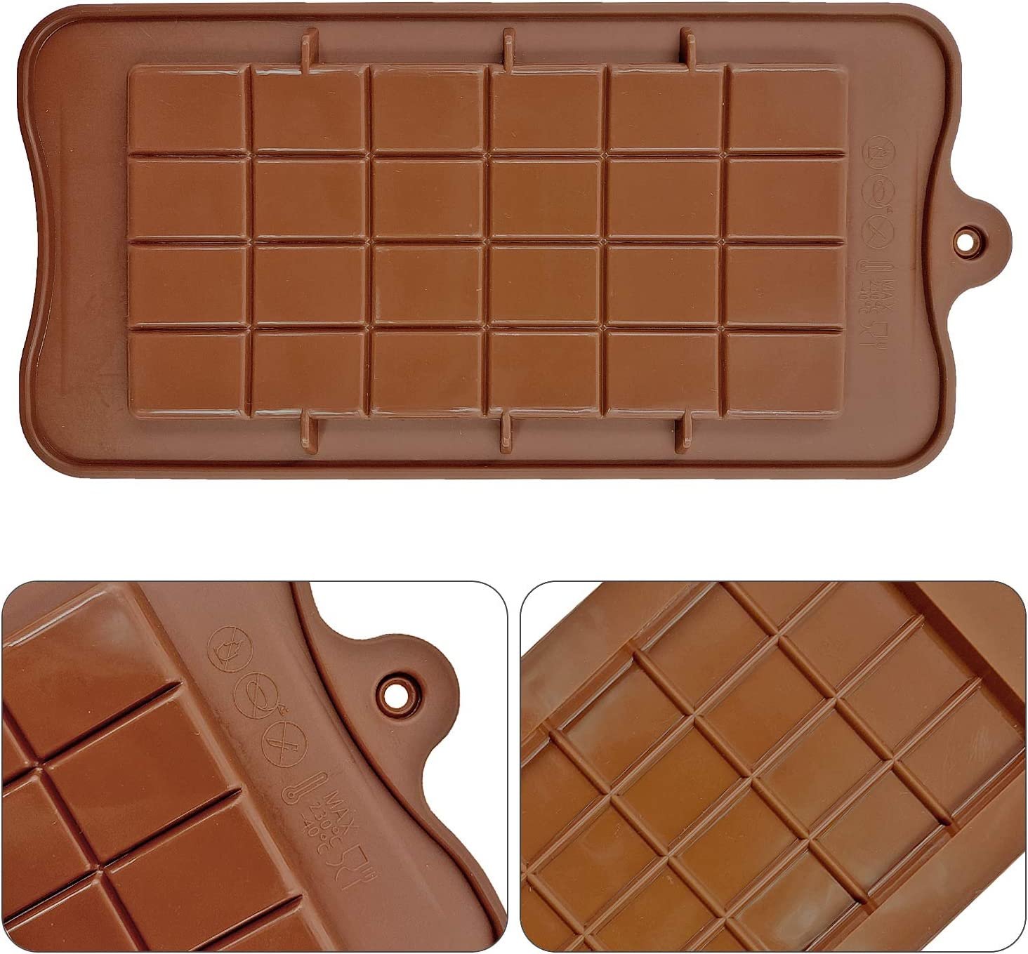 Chocolate Bar Molds - Silicone Break Apart Protein and Engery Bar