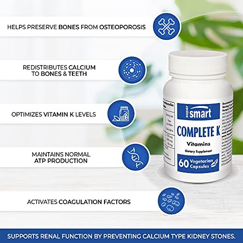 Supersmart Complete K 3 Bioavailable Forms Of Vitamin K (K1, K2 Mk