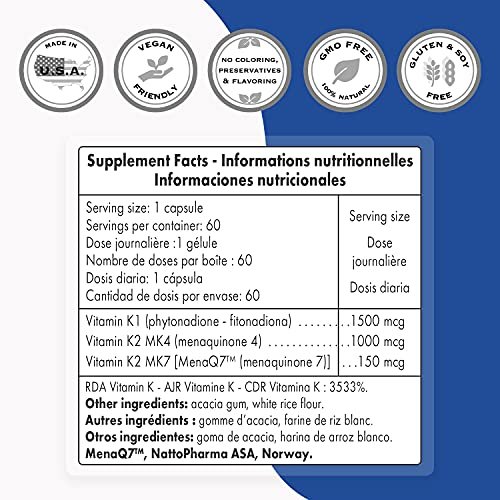 Supersmart Complete K 3 Bioavailable Forms Of Vitamin K (K1, K2 Mk