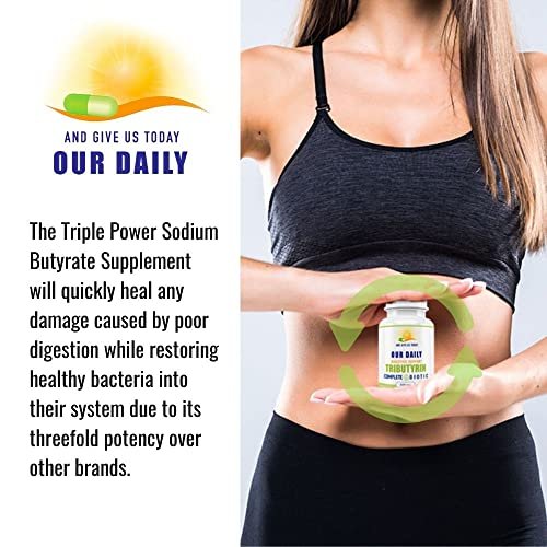 Our Daily Vites Tributyrin Digestive Heath Probiotics Complete Butyrate Supplement 550 Mg