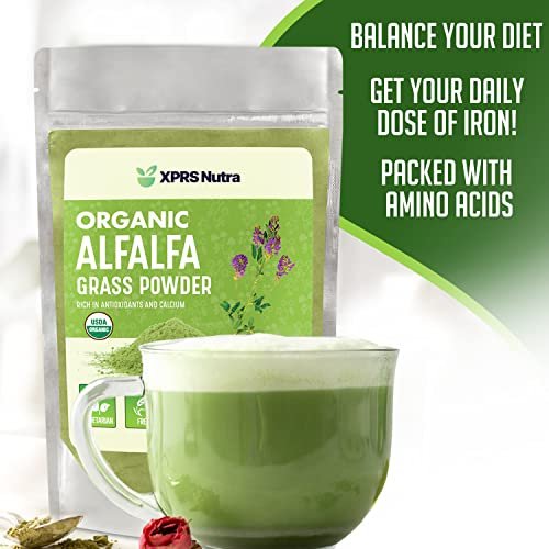 Xprs Nutra Organic Alfalfa Powder Premium Vegan Alfalfa Supplement