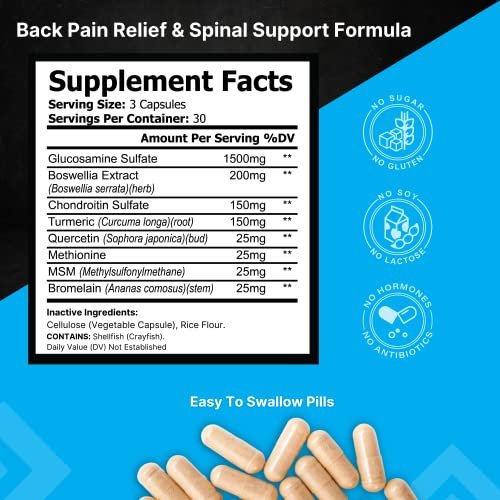 Aloha Balance Daily Back Support Supplement Spine, Disc And Lower Back Products Nerve, Neck
