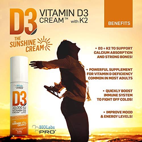 Biolabs Pro All Natural Vitamin D3 10000Iu Vitamin D Cream Maximum