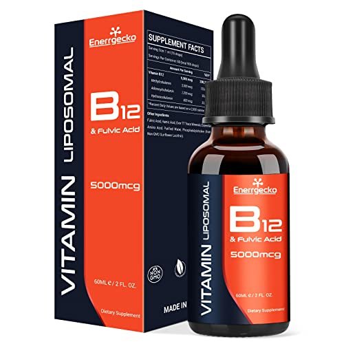Liposomal Vitamin B12 Sublingual 5000 Mcg Maximize Absorption, B12 Vitamins Liquid Vegan B12