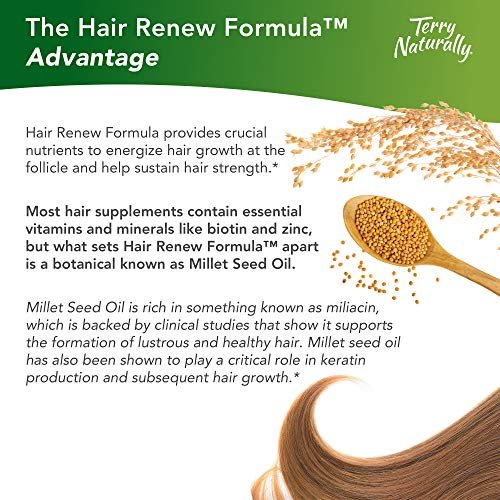 Terry Naturally Hair Renew Formula 60 Softgels Supports Healthy