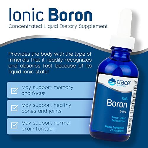 Trace Minerals Liquid Ionic Boron 6 Mg Boron Supports Normal Bone