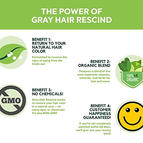 Gray Hair Rescind By Life Vitality Makes Gray Hair Go Away, 60 Caps
