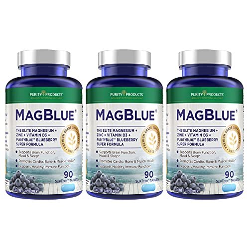 Magblue By Purity Products Magnesium Bisglycinate Buffered & More