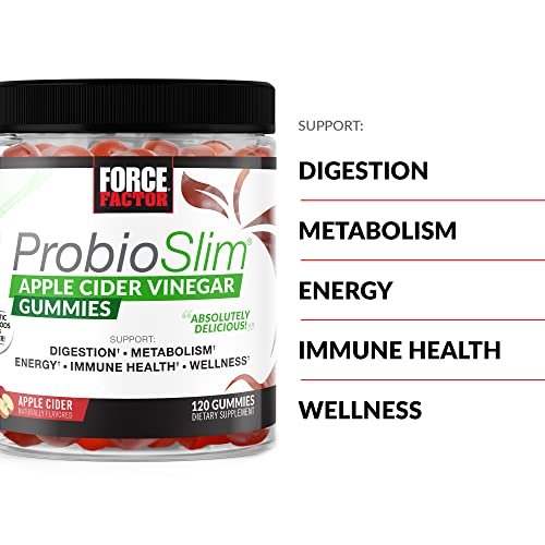 Force Factor Probioslim Apple Cider Vinegar Gummies Organic Lactospore