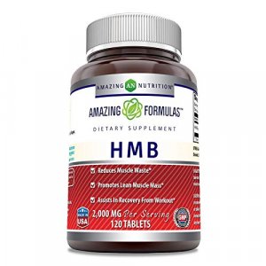 Amazing Formulas Hmb 2,000 Mg - 60 Servings - Supports Lean Muscle Mass - Boosts Workout Recovery Time -120 Count