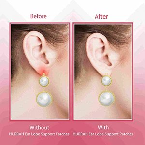 Hurrah Ear Lobe Support Patches For Earrings Comfortable Support Heavy  Earrings Waterproof 150 Days, 300-Count Boxes - Imported Products from USA  - iBhejo