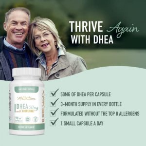 Dhea 50Mg (90 Capsules, 3-Month Supply) Dhea Supplement For Women And Men To Support Hormone Balance, Energy, & More - Gluten-Free, Vegetarian, Non-G