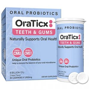 Oraticx Teeth & Gums Dental Probiotic, 8 Billion Cfu Unique Oral Care Probiotic, Naturally Supports Oral Health And Immunity For Adult, Grape Flavor 