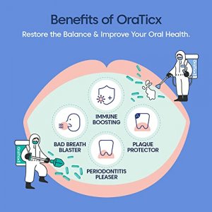 Oraticx Teeth & Gums Dental Probiotic, 8 Billion Cfu Unique Oral Care Probiotic, Naturally Supports Oral Health And Immunity For Adult, Grape Flavor 