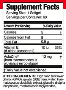 Brain Basics Ultra Pure Astaxanthin - 12Mg Astazine With 6Mg Vitamin E. Non-Gmo, Gluten Free Astaxanthin Supplements For Memory, Focus And Clarity - 