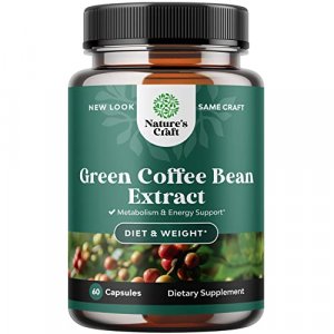 Pure Green Coffee Bean Extract - Green Coffee Extract With 50% Chlorogenic Acid For Heart Health Immune Support Brain Health Mental Focus And Size Re