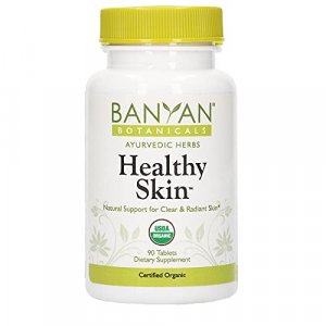 Banyan Botanicals Healthy Skin - Usda Certified Organic - 90 Tablets - Daily Supplement For Radiant, Flawless Skin