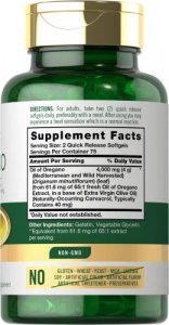 Oregano Oil | Max Potency | 150 Softgel Capsules | Non-Gmo And Gluten Free Formula | Contains Carvacrol | Traditional Herb Extract Supplement | By Ca