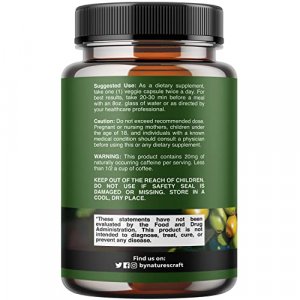 Pure Green Coffee Bean Extract - 800 Mg Green Coffee Extract Caffeine Energy Pills - 50% Green Coffee Antioxidant Nutritional Supplements For Brain H