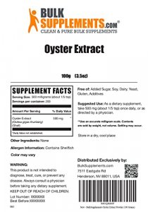 Bulksupplements.Com Oyster Extract Powder - Oyster Shells (100 Grams - 3.5 Oz)