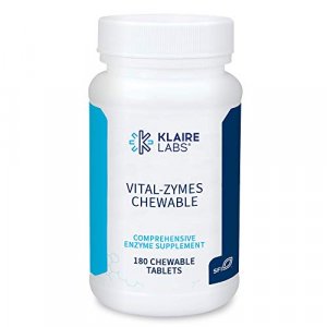 Klaire Labs Vital-Zymes Chewable Digestive Enzymes - Broad Spectrum, Dpp-Iv Activity Digestive Enzymes - Supports The Breakdown Of Proteins, Fats, Ca
