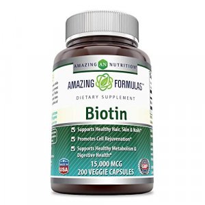 Amazing Formulas Biotin 15000 Mcg - Supports Healthy Hair, Skin & Nails - Promotes Cell Rejuvenation - Supports Healthy Metabolism & Digestive Health