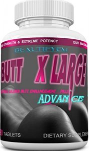 Butt X-Large Advance Butt Enlargement, Booty Enhancement. Butt Enhancer Pills. Fast Curved Bigger Glutes. 90 Tablets (Not A Butt Cream)