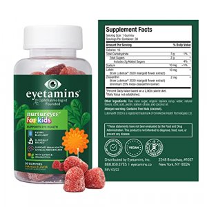 Eyetamins Nurtureyes Eye Health Gummy For Kids - 30 Easy-To-Chew, Mango Gummies Ophthalmologist- Created Kids Eye Vitamins - Natural, Vegan, And Non-
