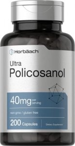 Policosanol 40Mg | 200 Capsules | Non-Gmo And Gluten Free | By Horbaach