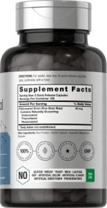 Policosanol 40Mg | 200 Capsules | Non-Gmo And Gluten Free | By Horbaach