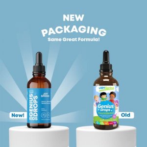 Genius Drops For Kids - Natural Kids Focus Supplements To Support Healthy Brain Function - Best Natural Focus Supplement For Kids - Liquid Focus Vita