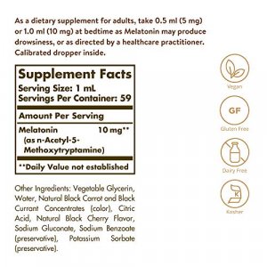 Solgar Liquid Melatonin 10Mg - Natural Black Cherry Flavor, 2 Oz - 59 Servings