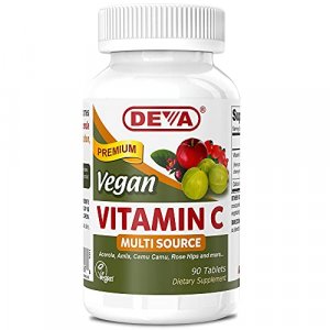 Deva Vegan Vitamins - Vegan Food Based Premium Vitamin C - Multisource - Non-Gmo - 90 Tablets