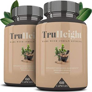 TruHeight Capsules - Grow Taller with Vital Nutrients for Kids, Teens, & Young Adults - Keto with Ashwaganda & Nanometer Calcium - Height Growth