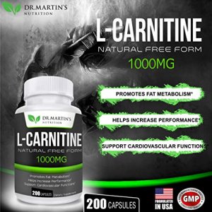 Extra Strength L-Carnitine - 200 Capsules - 1000Mg Per Serving - Boost Your Metabolism And Increase Performance