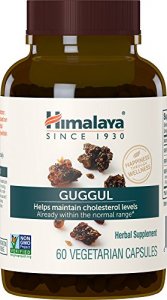 Himalaya Guggul, Cholesterol Supplement For Healthy Ldl, Hdl And Triglyceride Levels, 750 Mg, 60 Capsules, 15 Day Supply