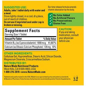Nature Made Vitamin B12 1000 Mcg Time Release Tablets, 75 Count (Packaging May Vary)