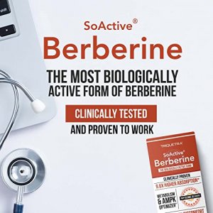 Soactive Berberine 550 Mg: 9.6X Higher Absorption, Clinically Proven Most Effective Berberine - Optimized Berberine Phytosome | Clinically Validated 