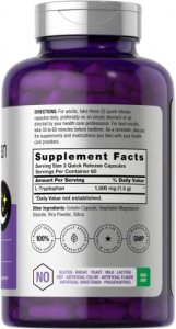 L Tryptophan 1500Mg Capsules | 180 Count | Nighttime Formula | Non-Gmo, Gluten Free Supplement | By Horbaach