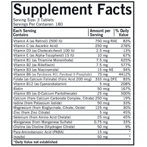 Kirkman Super Nu-Thera With P5P And Extra Calcium | 540 Tablets | Multi Vitamins