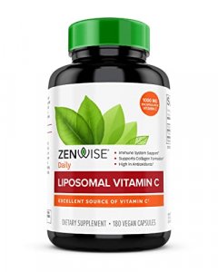 Zenwise Vitamin C Liposomal Ascorbic Acid 1000 Mg Of Organic Highly Bio Available Vitamin C For Immune Health, Natural Energy Boost, And Skin Care Su