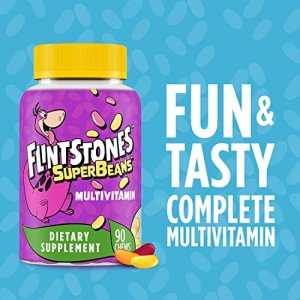 Flintstones Superbeans, Kids Multivitamin With Immunity Support With Vitamins A, D, Iodine & Zinc To Support Healthy Growth, Fruit Flavored, Vegetari