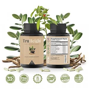 Truheight Capsules - Powerful Formula With Vital Nutrients For Bone Strength And Support - Keto With Indian Ginseng 