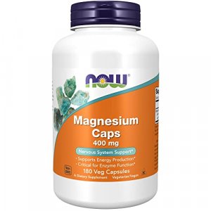 Now Supplements, Magnesium 400 Mg, Enzyme Function , Nervous System Support , 180 Veg Capsules